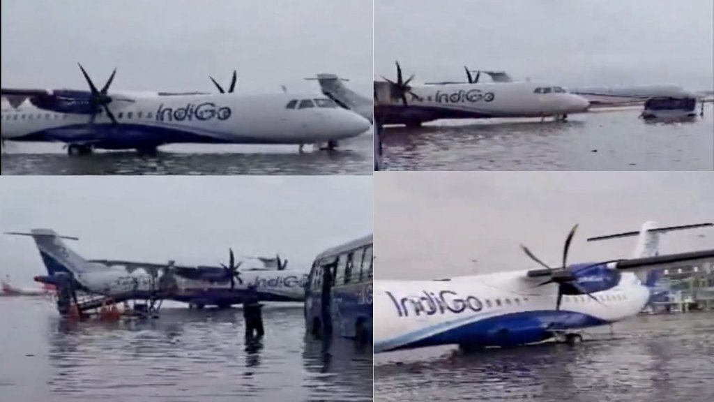 Kolkata Airport Video, Planes in Water, Airport Video