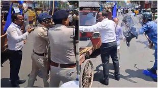 Bharat Bandh, SDM ki pitai, SDM, Lathi Charge, Patna viral video, पटना, एसडीएम की पिटाई, लाठीचार्ज,