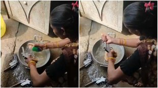 Morena News, Madhya pradesh News, Madhya pradesh women, Gun wash video, viral video,