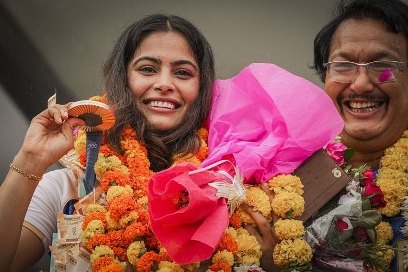 Manu Bhaker welcome in Delhi