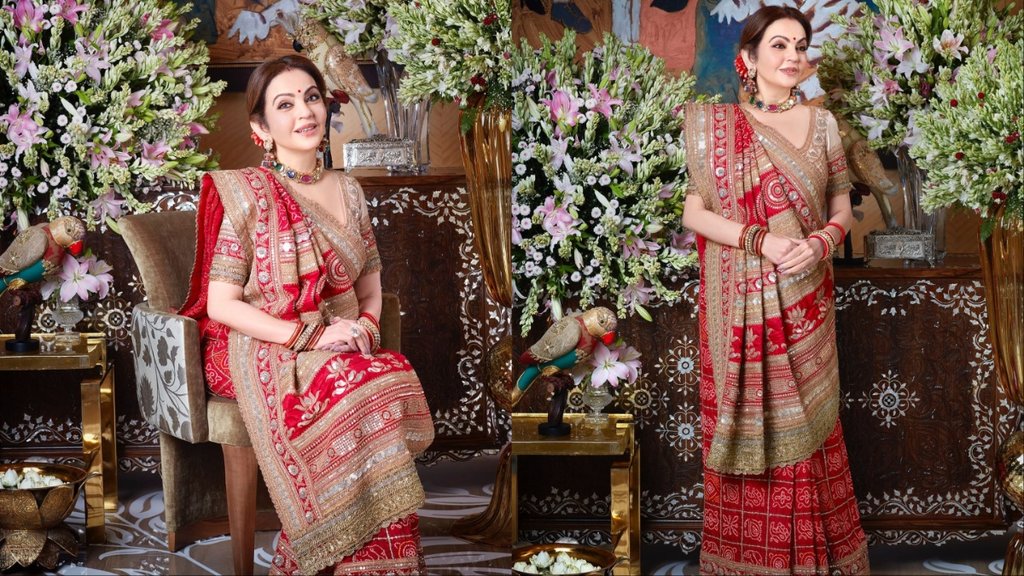 seedha pallu saree like nita ambani