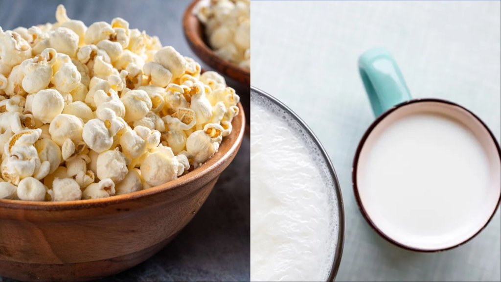 popcorn with milk for breakfast