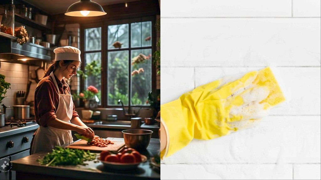 how to clean kitchen wall tiles easily