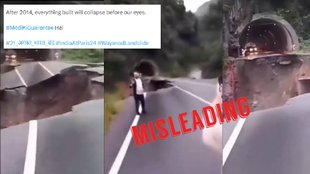 Misleading claim about road collapse in India
