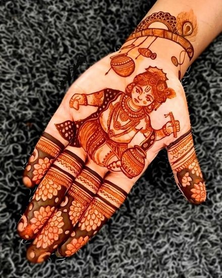 Festive mehndi for Janmashtami