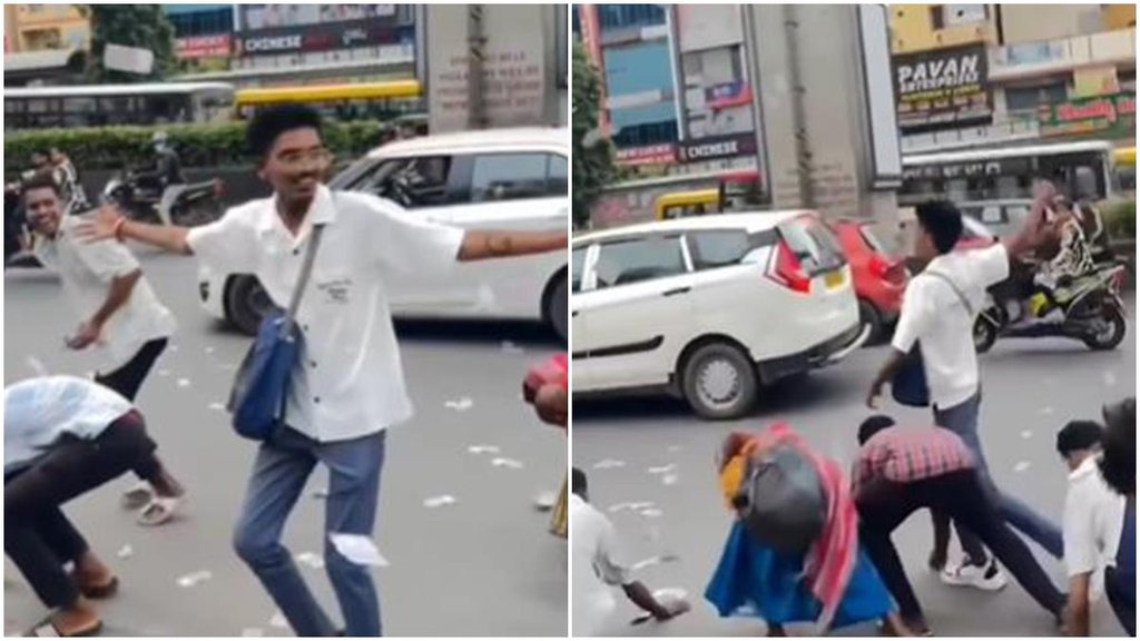 Hyderabad man fly note video viral,
