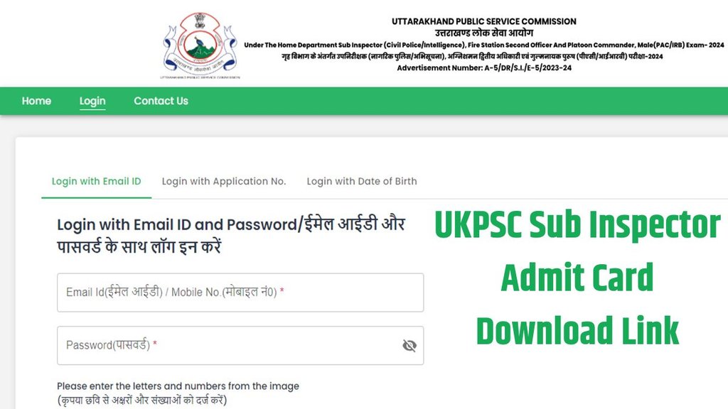 UKPSC, UKPSC Admit card, Uttarakhand Police Sub inspector