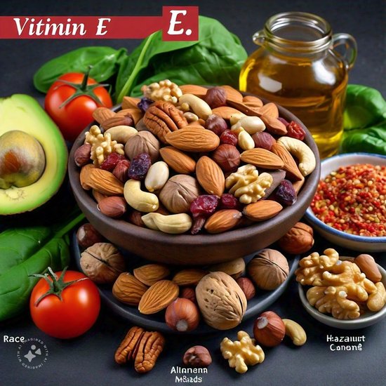 Vitamin E-rich foods: विटामिन ई से भरपूर फूड्स का सेवन करना कोलेजन बढ़ाने में मदद कर सकता है। तो आपको करना ये है कि अपनी डाइट में नट्स, सीड्स, वेजिटेबल ऑयल और हरी पत्तेदार सब्जियों को शामिल करें। (P.C. Meta A.I)