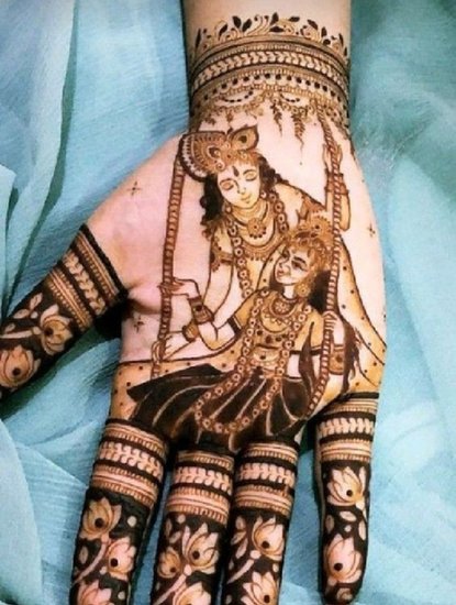 Floral Mehndi designs for festivals