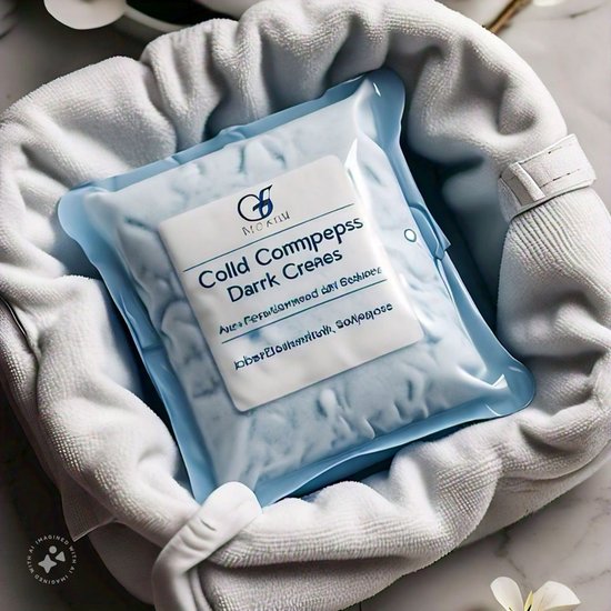 ठंडी सिकाई (Cold Compress for dark circles): अपनी आंखों पर 5-7 मिनट के लिए ठंडा, गीला कपड़ा लगाएं। 2-3 बार दोहराएं। इससे सूजन और काले घेरे कम हो जाते हैं। रेगुलर इसे करने से आप अपने आंखों के चारों तरफ छाए काले घेरे को साफ कर सकते हैं। (P.C. Meta AI)