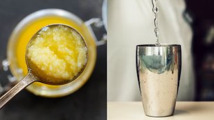 ghee and lukewarm water