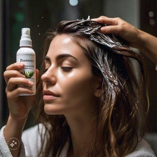 रोजमेरी एसेंशियल ऑयल हेयर मास्क (Rosemary Essential Oil Hair Mask): रोजमेरी एसेंशियल ऑयल की कुछ बूंदों को नारियल या जैतून के तेल के साथ मिलाएं और इसे अपने बालों पर लगाएं। शैंपू करने से पहले इसे 30 मिनट से एक घंटे तक लगा रहने दें। यह बालों के विकास को बढ़ावा देने और ब्लड सर्कुलेशन में सुधार करने में मदद कर सकता है। (P.C Meta AI)