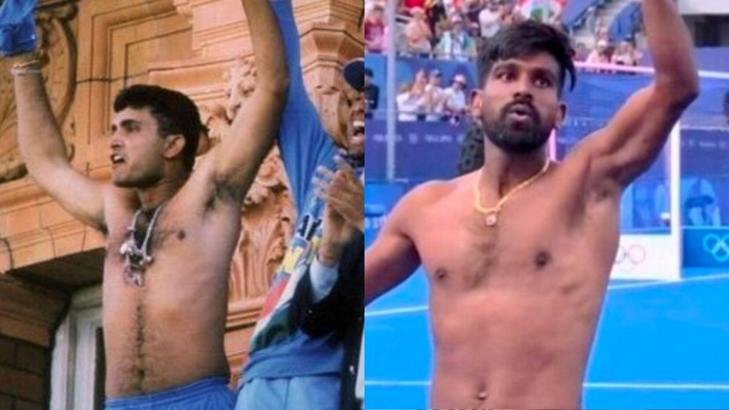 सौरव गांगुली के अंदाज में सुमित ने मनाया जश्न