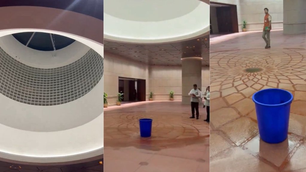 New Parliament Building Water Leakage | Akhilesh Yadav taunt | congress raise question