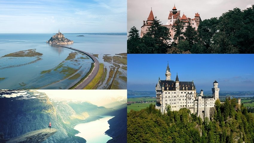 Scenic fairy tale landscapes