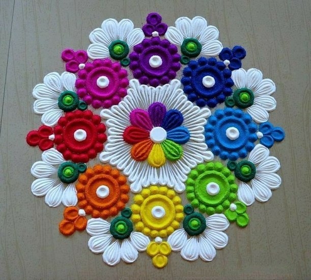 Beautiful Rangoli designs for Navratri