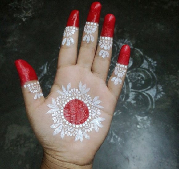 Latest Alata designs for Hartalika Teej