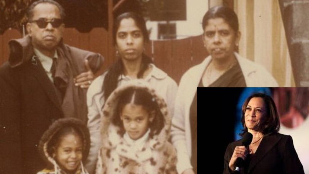 kamala harris grandparents, kamala harris childhood photo