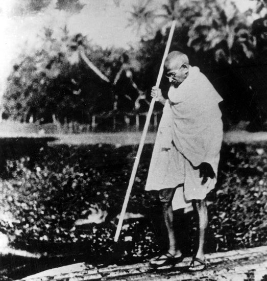 When Mahatma Gandhi had given up cooked food