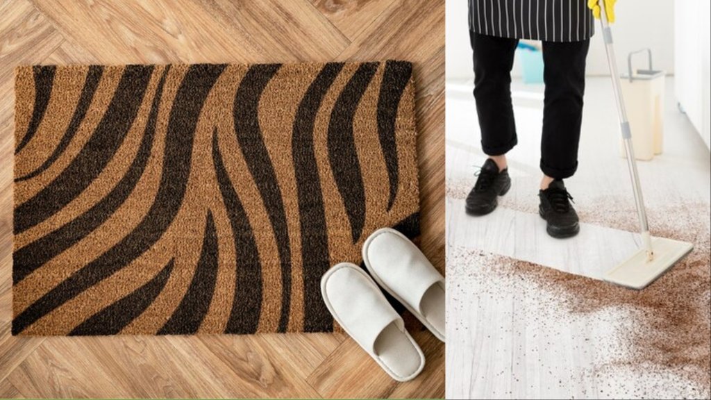 how to clean door mats at home
