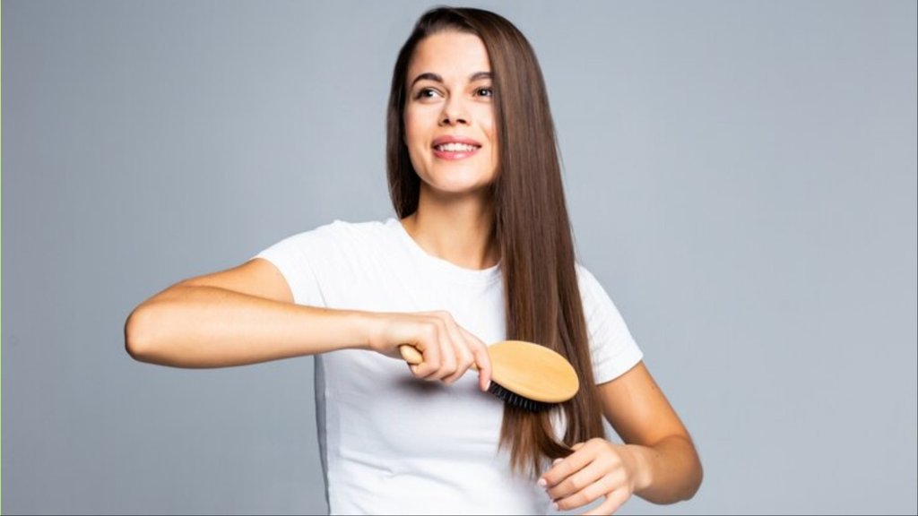 combing hair at night