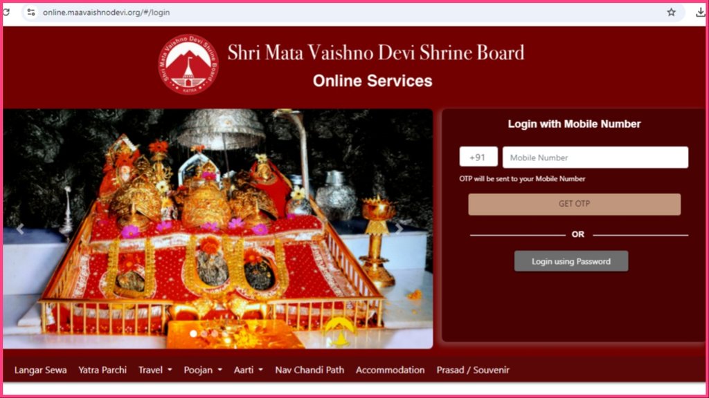 Shri mata vaishno devi shrine board online services