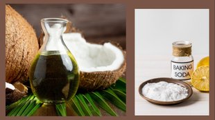 baking soda with coconut oil for face