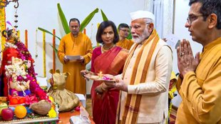 Narendra Modi Ganesh Puja celebration CJI Chandrachud