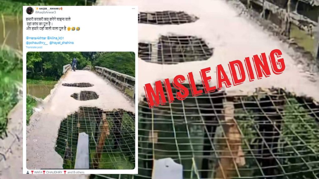 Misleading claim about bridge