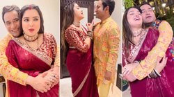 Bhojpuri Adda: ‘मरून कलर साड़ी’ में आम्रपाली दुबे को देख दीवाने हुए निरहुआ, बाहों में भरकर किया रोमांस, लोग बोले- ‘सच में शादी कर ली?’