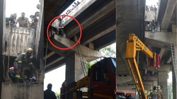 नोएडा से गाजियाबाद जा रही लड़की को कार ने मारी टक्कर, एलिवेटेड रोड के पिलर पर गिरी, तस्वीरों में देखिए रेस्क्यू ऑपरेशन