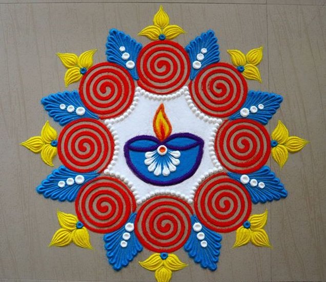 Modern Rangoli ideas