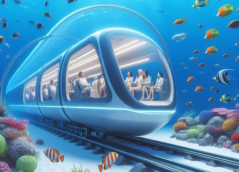Where the train runs under water
