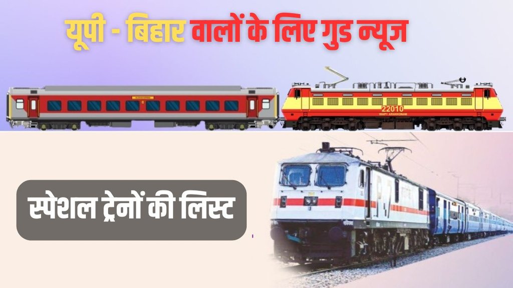 diwali special train 2024 list, Diwali special train 2024 list pdf download, Diwali Special train 2024 list pdf download in Hindi