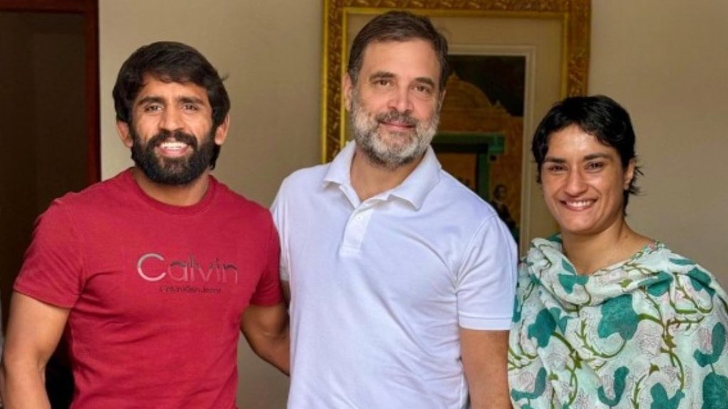 Wrestlers Vinesh Phogat | Bajrang Punia | Rahul Gandhi
