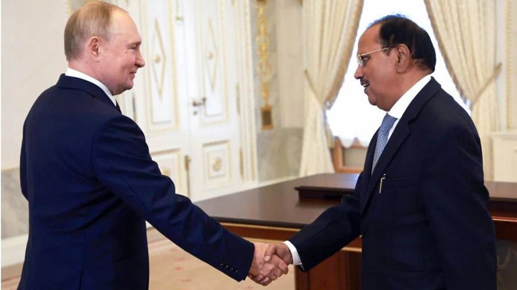 ajit doval, putin, modi