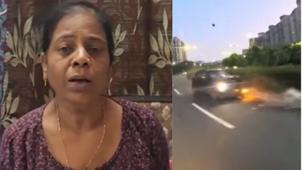 gurugram road accident | biker dead |