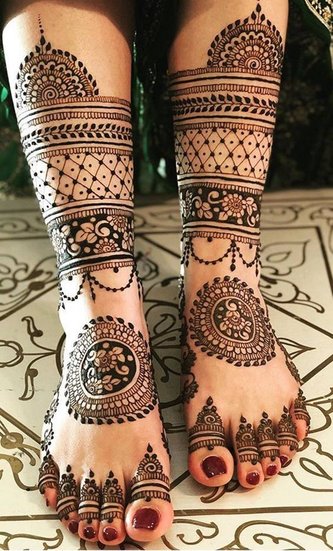 Hartalika Teej 2024 feet Mehndi Designs