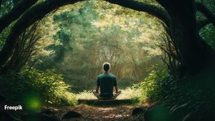 person meditating