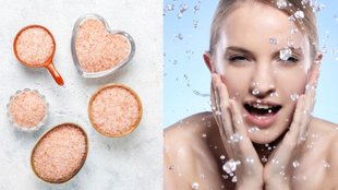 pink Himalayan salt । face cleanse । face wash with salt water