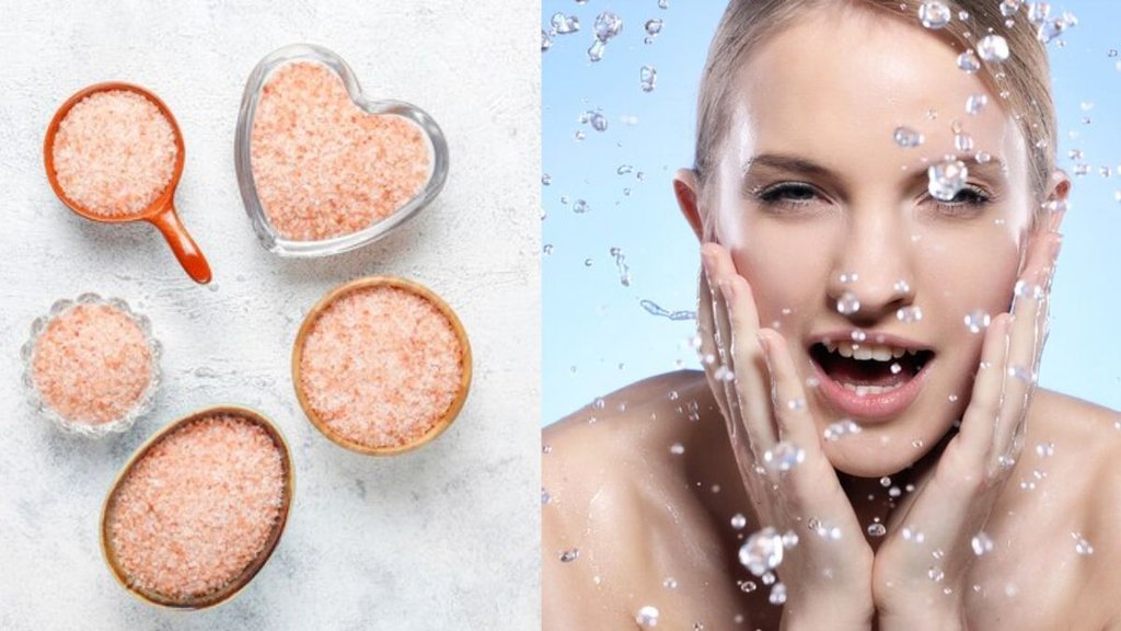 pink Himalayan salt । face cleanse । face wash with salt water
