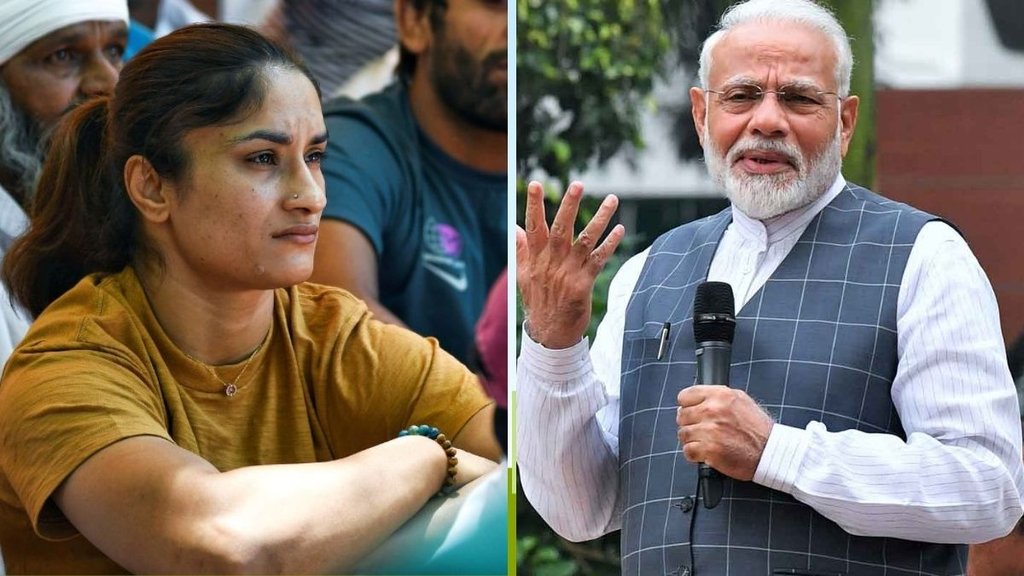 vinesh phogat, pm modi, wrestler protest