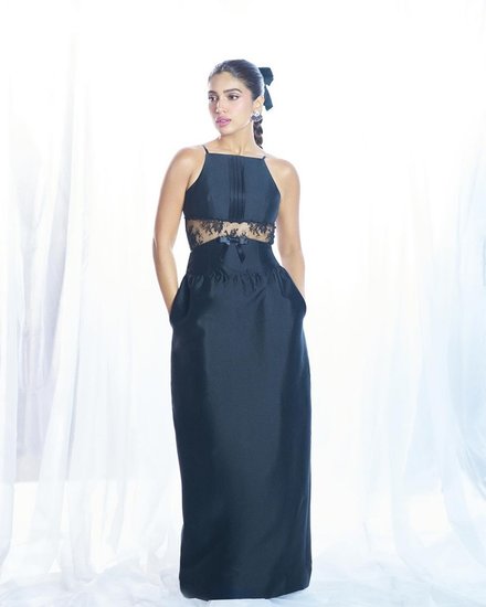 Bhumi Pednekar black gown