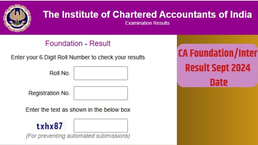 CA Inter and Foundation result 2024, ICAI result