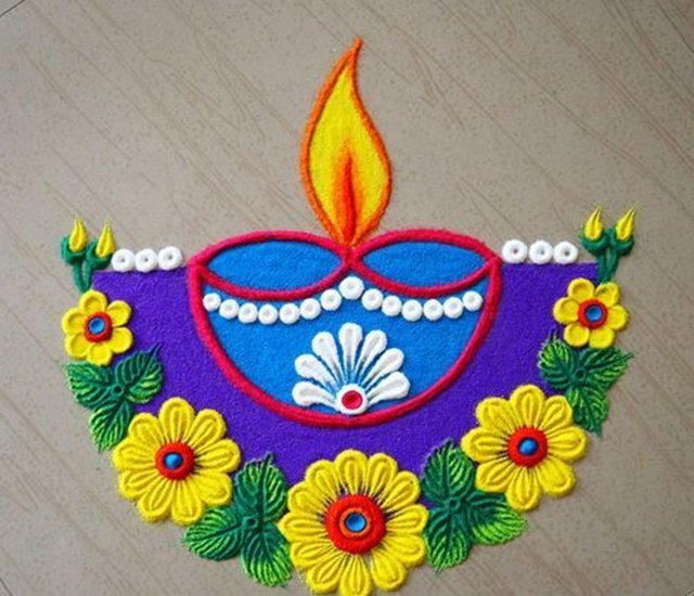 Diwali Rangoli with Minimal Effort