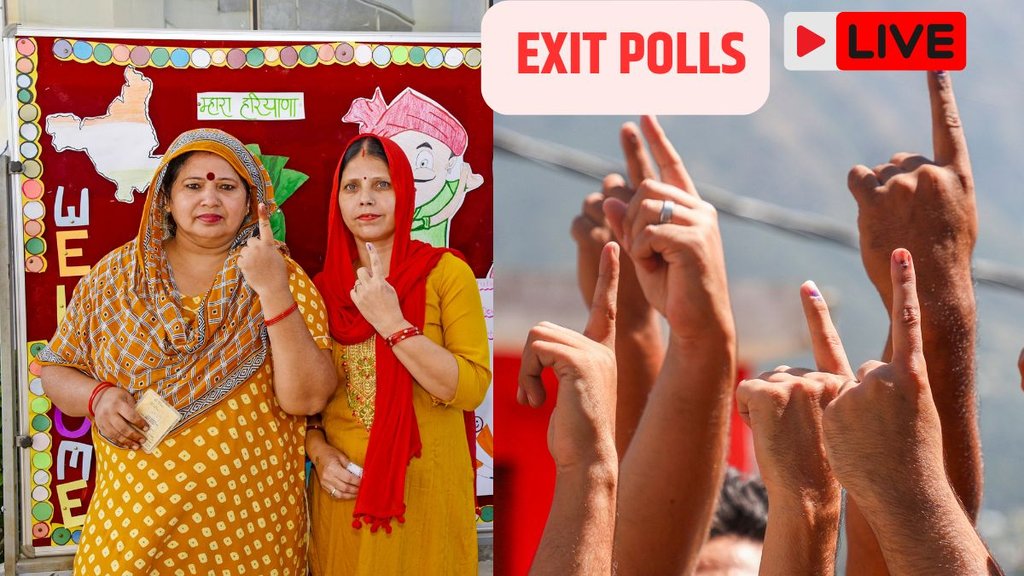 Haryana Election Exit Poll 2024 Live, Haryana Assembly Election Exit Poll Live, Haryana Chunav Exit Poll 2024 Live