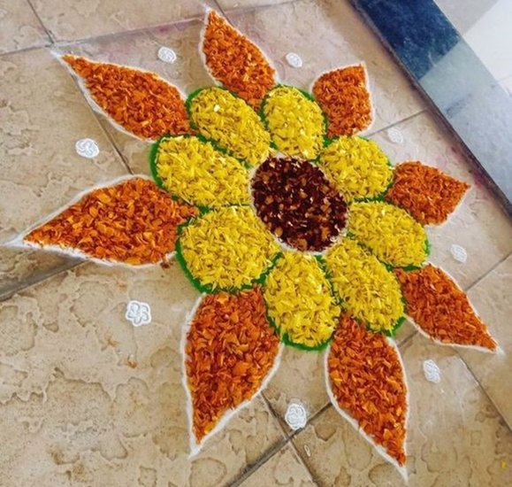 Elegant Diwali Rangoli Art