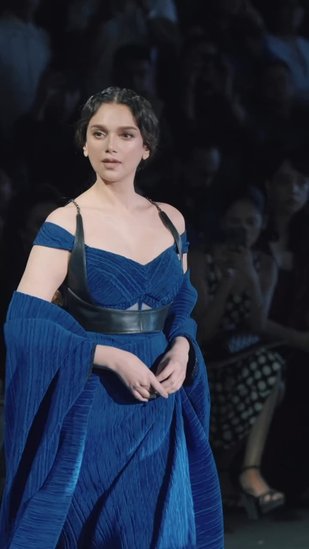 Elegant off-shoulder gown