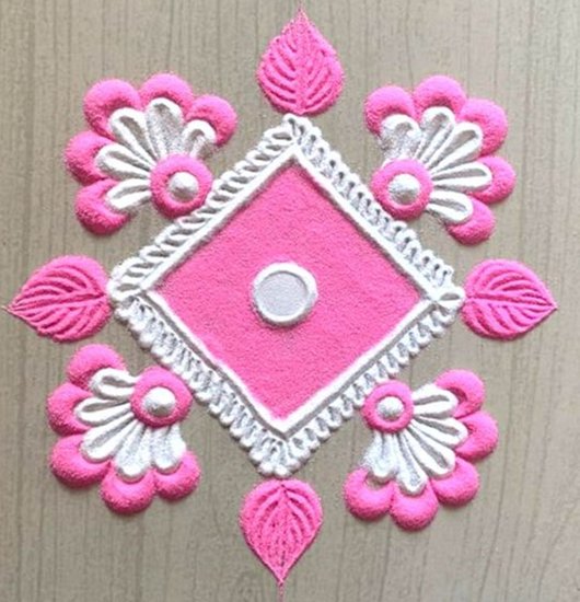 Floral Rangoli Patterns for Diwali