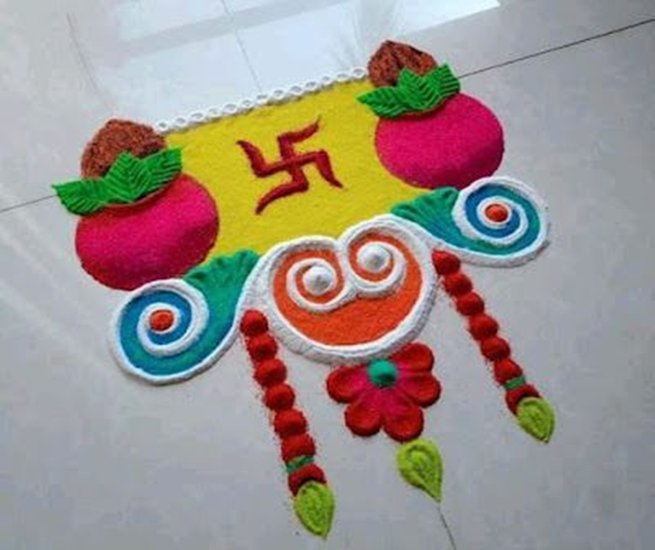 Goddess Lakshmi Rangoli Patterns